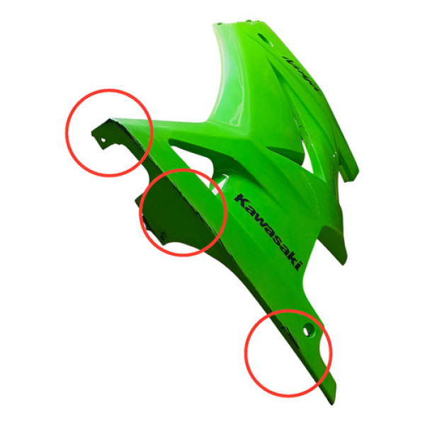 Carenagem Lateral Esq Kawasaki Ninja 250r 08/12 Original Verde