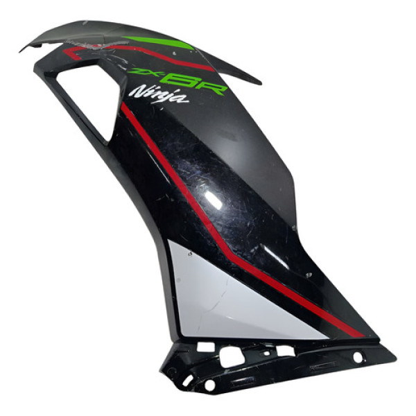 Carenagem Lateral Esq Kawasaki Zx-6r 19/22 Original C/avaria Preto