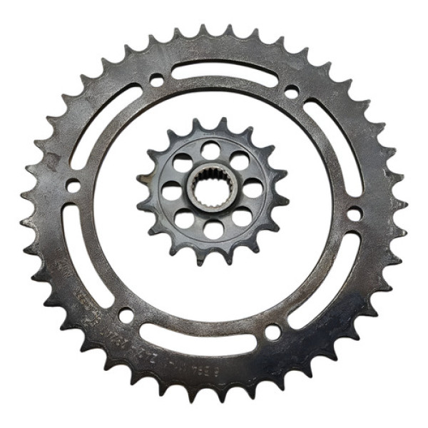 Relação Coroa Pinhão Bmw G310 Gs 21/24 Original Prateado