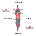 Carenagem Rabeta Tras Dir Honda Cbx 250 Twister 01/08 Origin Vermelho