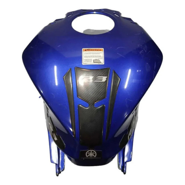 Carenagem Capa Tanque  Yzf-r3 19-21 Azul Original Azul