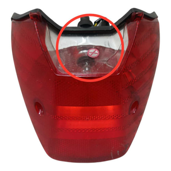 Lanterna Traseira Honda Cg 150 Titan 04/08 Original C/avaria Ambos Lados Vermelho