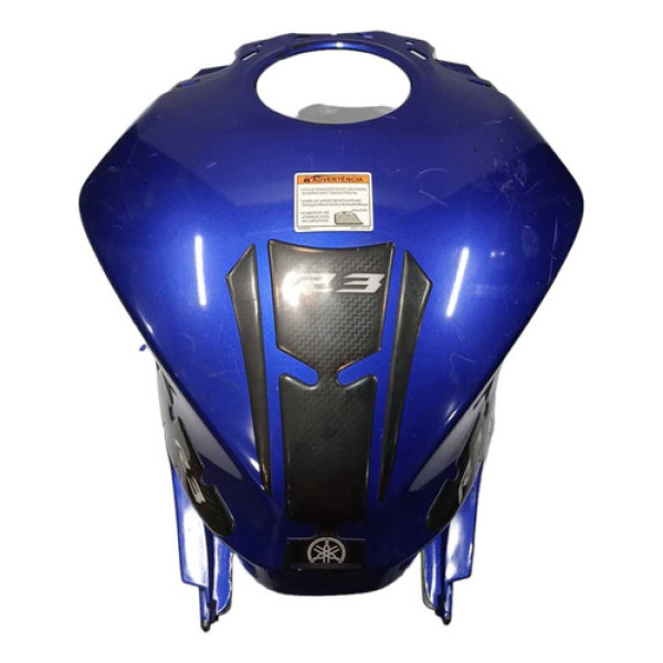Carenagem Capa Tanque  Yzf-r3 19-21 Azul Original Azul