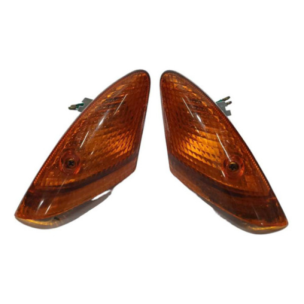 Par Piscas Dianteiro Honda Biz 100 98/05 Original Laranja