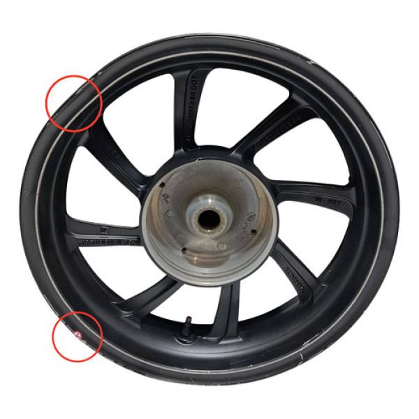 Roda Traseira C/disco Honda Pcx 150 20/21 Original C/avaria Preto